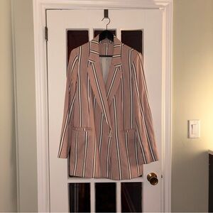 ✨ FREE PEOPLE Mauve Striped Oversized Blazer ✨